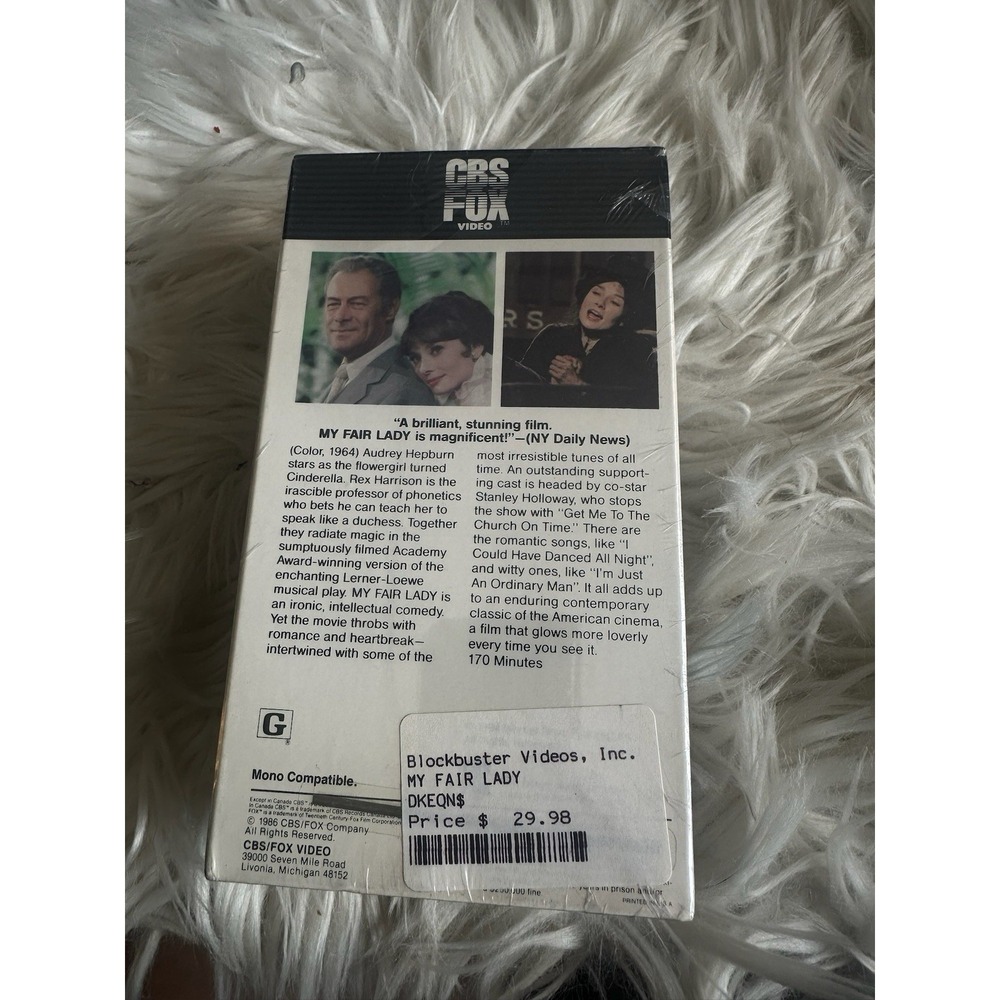 My Fair Lady 1964 VHS 2-Tape Set Warner Bros Pictures, CBS Fox 1981 - Picture 4 of 4